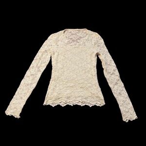 Vintage Lace V-Neck Long Sleeve